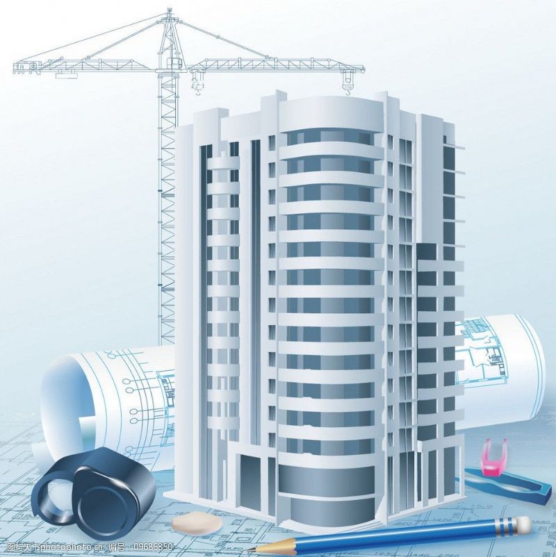 城市建筑工程圖圖片素材